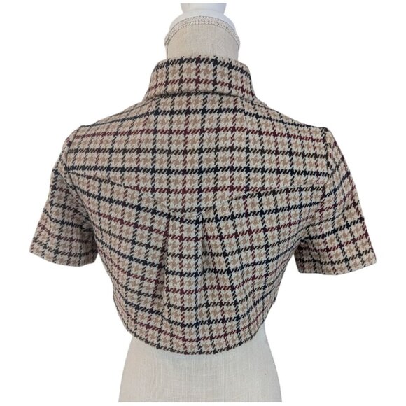 Rumored Revolve Coco Newberry Plaid Tweed Crop Top XS - Picture 4 of 4